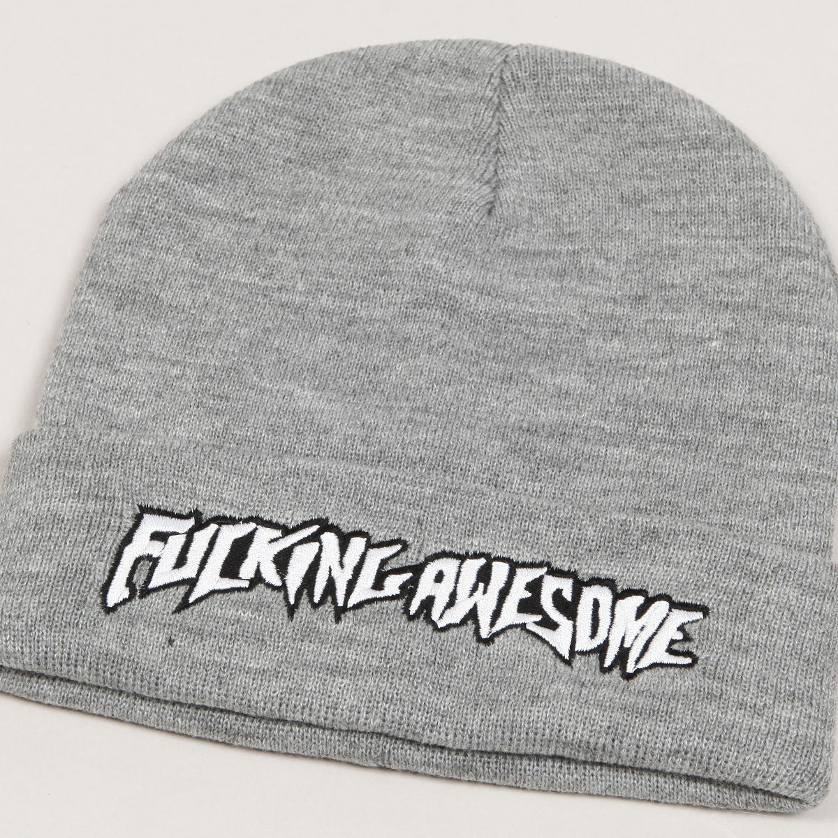 Fucking Awesome Stamp Cuff Beanie Grey