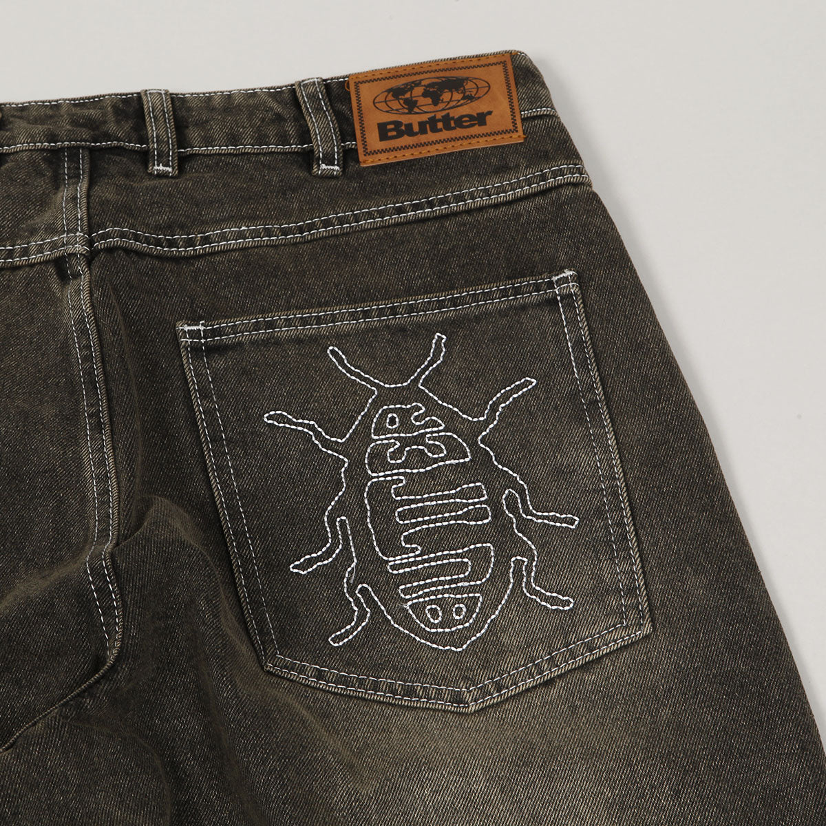 Butter Goods Roach Denim Pants Wash Black