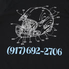 Call Me 917 Football Tee Black