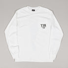 Tired Broken Key Pocket LS Tee White