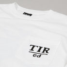 Tired Broken Key Pocket LS Tee White