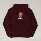 Fucking Awesome Flame Skull Hoodie Maroon