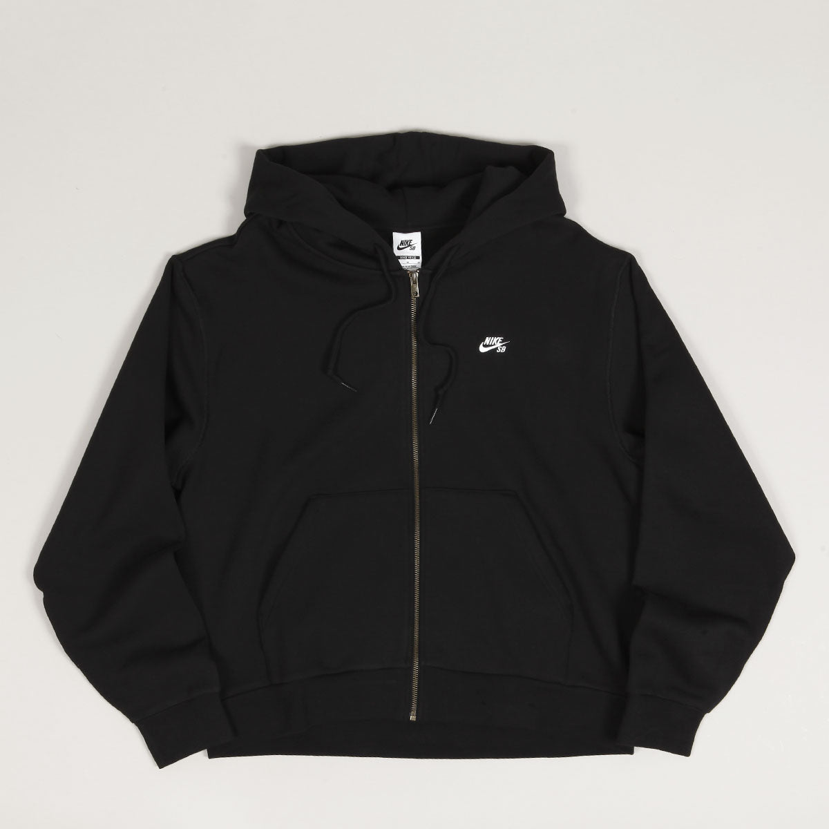 Nike SB Essential Logo Zip Hoodie Black White