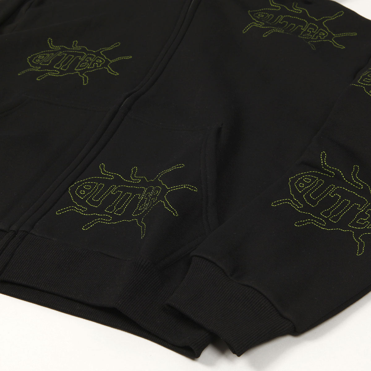 Butter Goods Roach Zip-Thru Hoodie Black