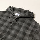 Butter Goods Waffle Zip Hoodie Grey Plaid