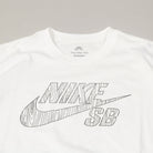 Nike SB Icon Fill Tee White Black